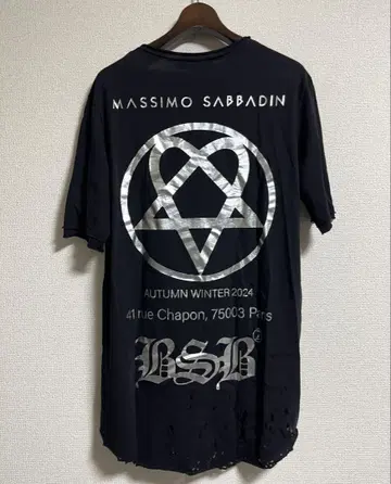 MASSIMO SABBADIN 디스트로이 프린트 티셔츠