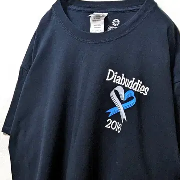 길단 Diabuddies2016 로고 티셔츠 블랙 검정 L 구제 의류