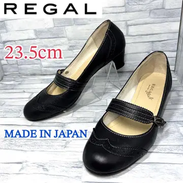 REGAL 리걸 펌프스 스트랩 천연 가죽 일본제 블랙 23.5cm