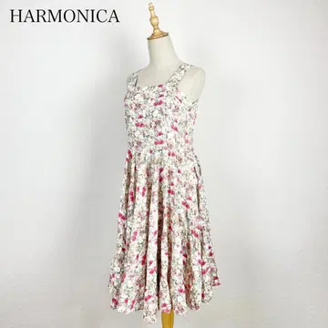 HARMONICA 플라워 프린트 꽃무늬 디자인 원피스 슬리브리스