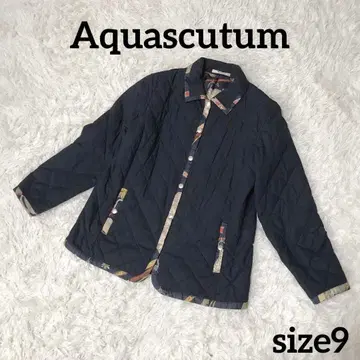 Aquascutum 아쿠아 스큐텀 퀼팅 패딩 자켓 블랙