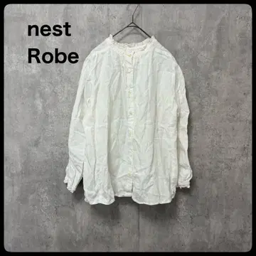 nest Robe 네스트로브 린넨 프릴 넥 블라우스 2way