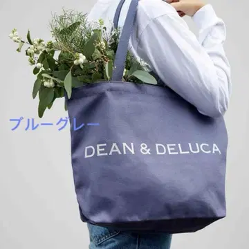 DEAN&DELUCA 차리티 토트백 블루 그레이 L 사이즈 새상품