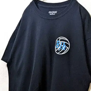 길단 BJH 로고 티셔츠 블랙 검정 L 구제 의류