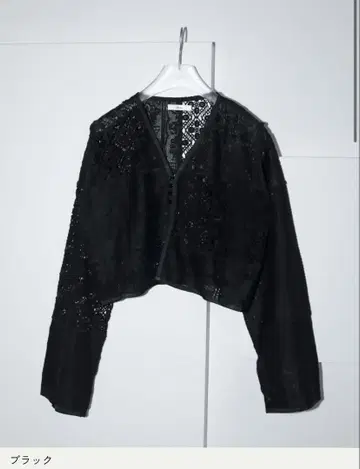 Patchwork Lace Cardigan 안누크 블랙