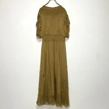 GIRL 걸 [M] 시어 원피스 개더 허리 턱 브라이덜
