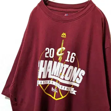 마제스틱 NBA 클리브랜드 캐벌리어스 티셔츠 레드 빨간색 XL 구제 의류