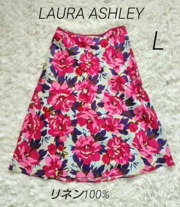 LAURA ASHLEY 로라 애슐리 린넨 꽃무늬 스커트 올 패턴 11