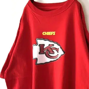 CHIEFS NFL 캔자스시티 치프스 티셔츠 XL 레드 빨간색 구제 의류