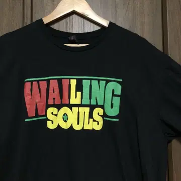 THE WAILING SOULS 로고 티셔츠 XL 블랙 라스타