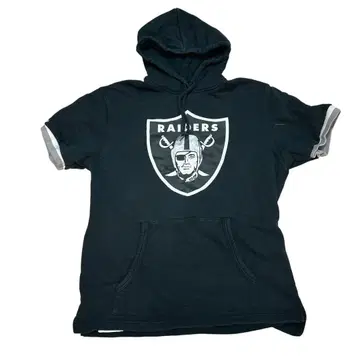RAIDERS 레이더스 후드티 반팔 블랙 검정