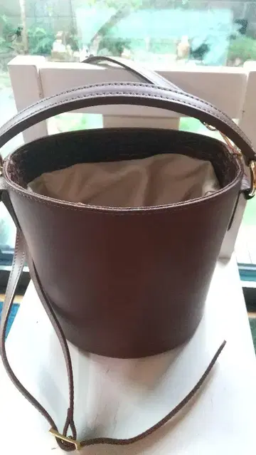 이탈리아제 버킷백 브라운 리얼 가죽