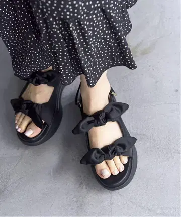 LE TALON 르 탈론 리본 스니커즈 밑창 샌들 M 사이즈