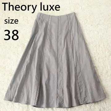 띠어리 럭스 theory luxe 플레어 롱 스커트 마 혼방 38