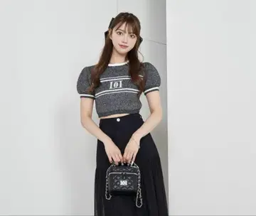 Darich 로고 파일 니트 탑 다리치