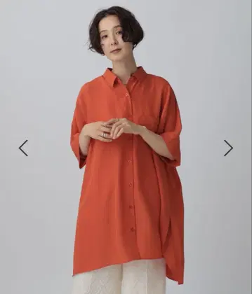 사라키레 판초 튜닉 SS 코랄 레드