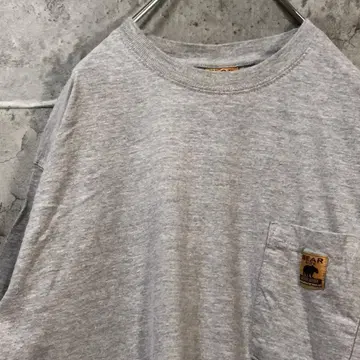 Bear River 곰 곰 원 포인트 가슴 포켓 빅 티셔츠