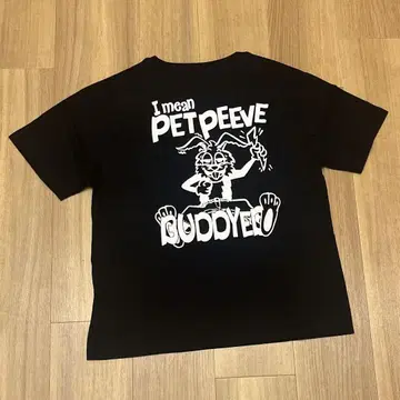 새상품급 GYADA 제이다 PET PEEVE BUNNY 포켓 티셔츠 블랙