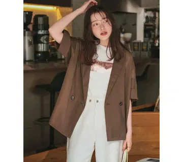 완판템 titivate 시어 테일러드 하프 자켓