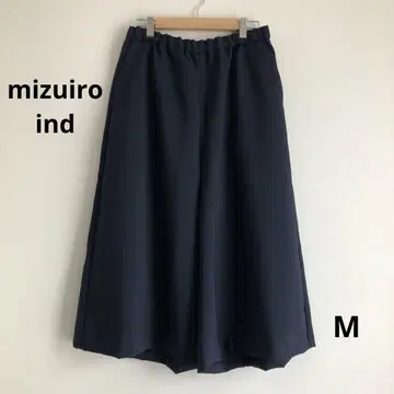 미즈이로 인드 mizuiro ind 가우초 팬츠 스커트 네이비