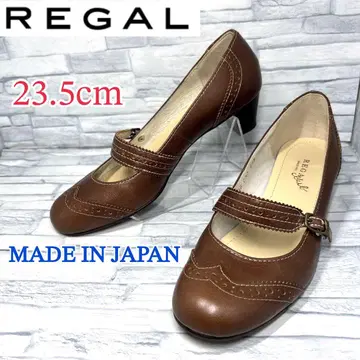 REGAL 리걸 펌프스 스트랩 천연 가죽 일본제 브라운 23.5cm