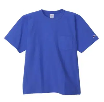 챔피온 숏 슬리브 포켓 티셔츠 위스테리아 블루 XL 사이즈