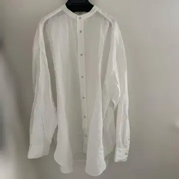 카구레 린넨 100 튜닉 빅 셔츠 화이트 화이트