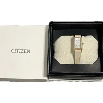 CITIZEN 베이지 가죽