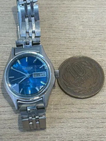 CITIZEN 자동 감기 블루 다이얼 시계