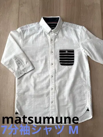Matsumine 반팔 셔츠 M 화이트