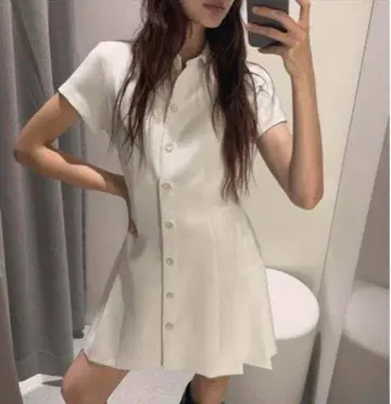 ZARA 자라 카라 부착 미니 원피스 L