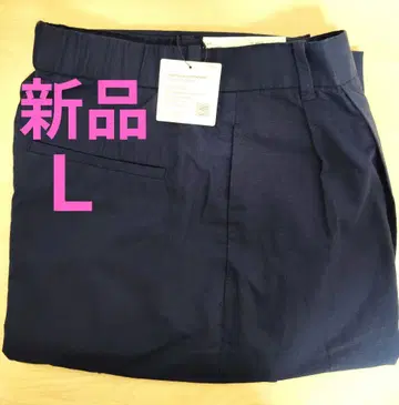 유니클로 넨 블렌드 배럴 레그 팬츠 블루 L 유니클로 표시 사이즈