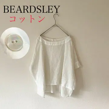BEARDSLEY 비어즐리 코튼 반팔 블라우스 화이트 레이스