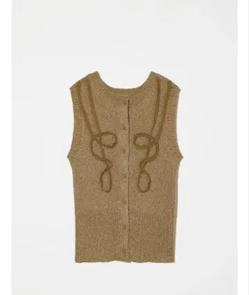 Eaphi TAPE EMBROIDERY MIX KNIT 브라운