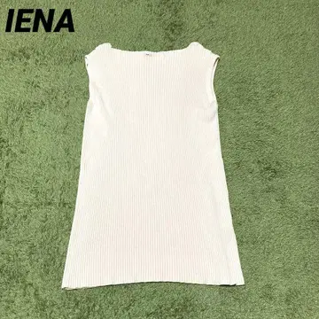 이에나 IENA 니트탑 리브 니트 흰색 화이트 슬리브리스