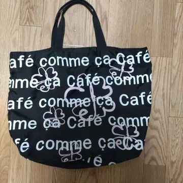 카페 콤사 comme ca 토트백 블랙 꽃 하트 레어 대