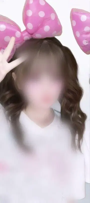 미니 핑크 리본 머리띠