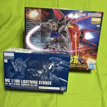MG 1/100 솔리드 클리어 어나더 & 라이트닝 스트라이커 팩 세트