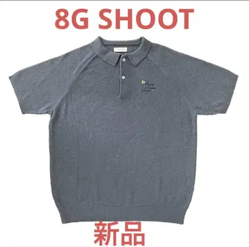 8G SHOOT 니트 폴로 셔츠 그레이