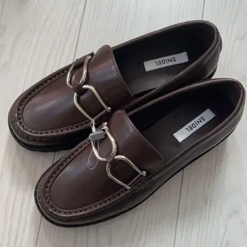 새상품 Snidel 로퍼 비트 스트랩 22.5cm/브라운