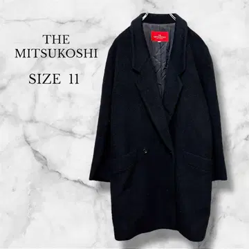 MITSUKOSHI 롱 코트 체스터 코트 방한 일본제 블랙 L