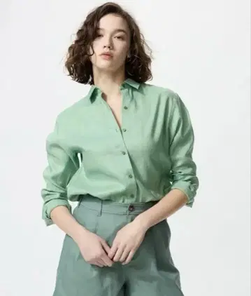 유니클로 프리미엄 린넨 셔츠 택 포함