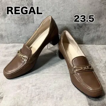 REGAL 가죽 비트 로퍼 청키 힐 F350 23.5