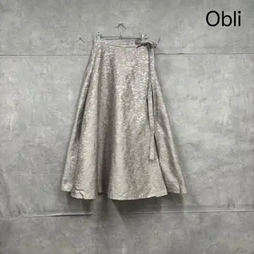 obli 요네자와 별주 핑크 실버 랩스커트 정가 49280 N1135