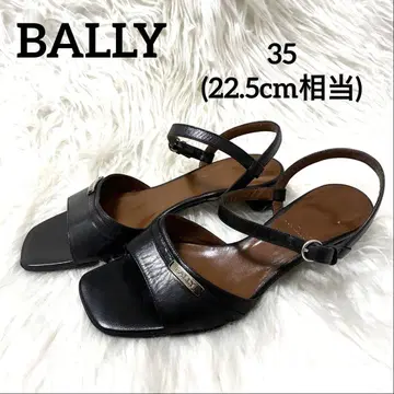 BALLY 발리 샌들 뮬 22.5cm 상당 블랙 스트랩 신발