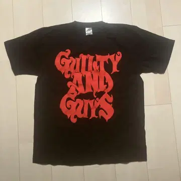 guiltyguys 티셔츠 사이즈 XL 블랙 로고 레드
