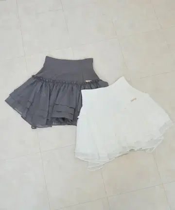 로제 뮤즈 오간디 프릴 스커트 팬츠