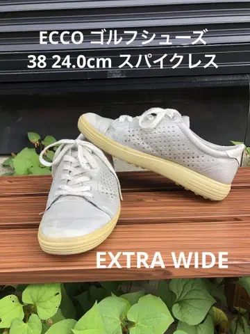 364번 ECCO 골프화 엑스트라 와이드 24.0cm 스파이크리스