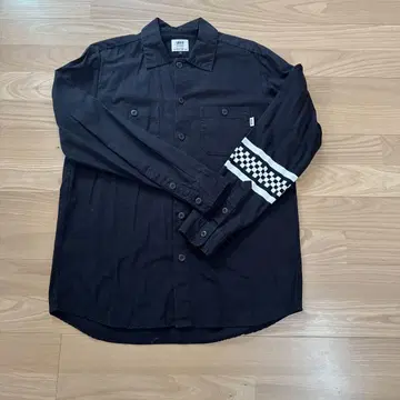 VANS 블랙 긴팔 셔츠 L 사이즈 체크 무늬