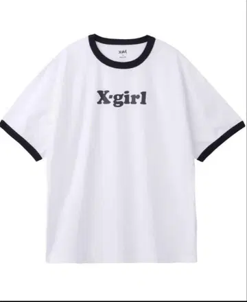 X-girl 반팔 티셔츠 화이트/블랙
